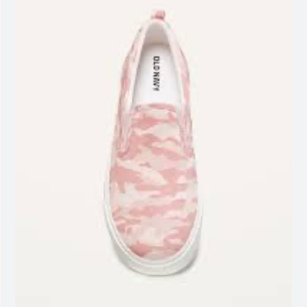 OLD NAVY Pink Camo Canvas Slip-Ons for Girls